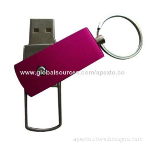 USB Flash Drive with Swivel Design, 8GB Capacity, Customized Logos/Colors, OEM and ODM Orders Ok